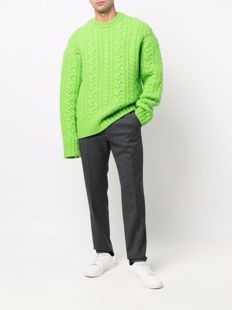Green Cable-knit Sweater