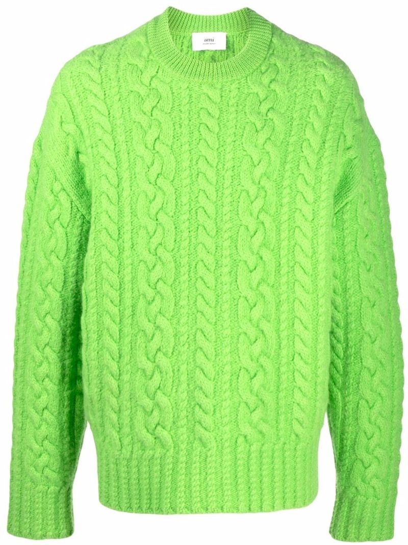 Green Cable-knit Sweater