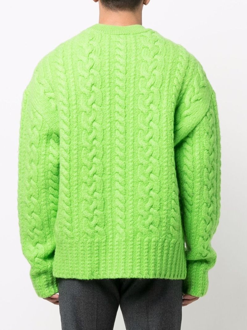 Green Cable-knit Sweater