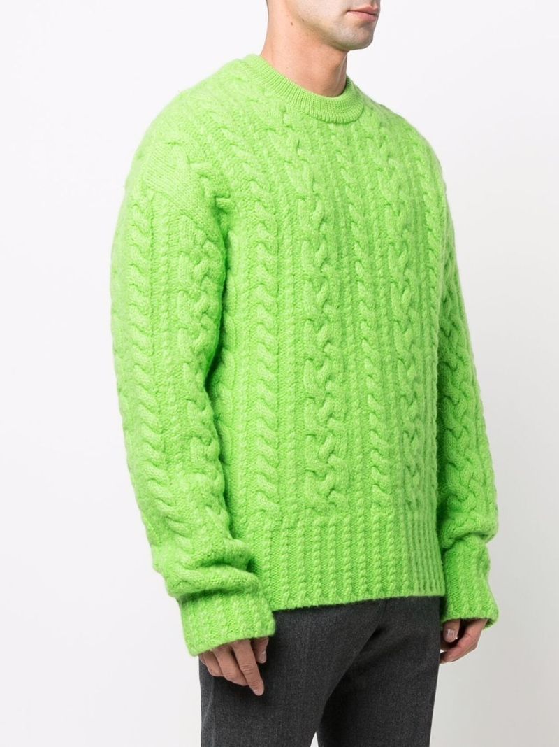 Green Cable-knit Sweater