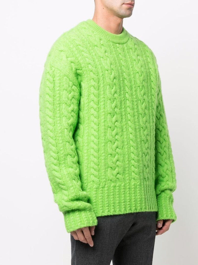 Green Cable-knit Sweater