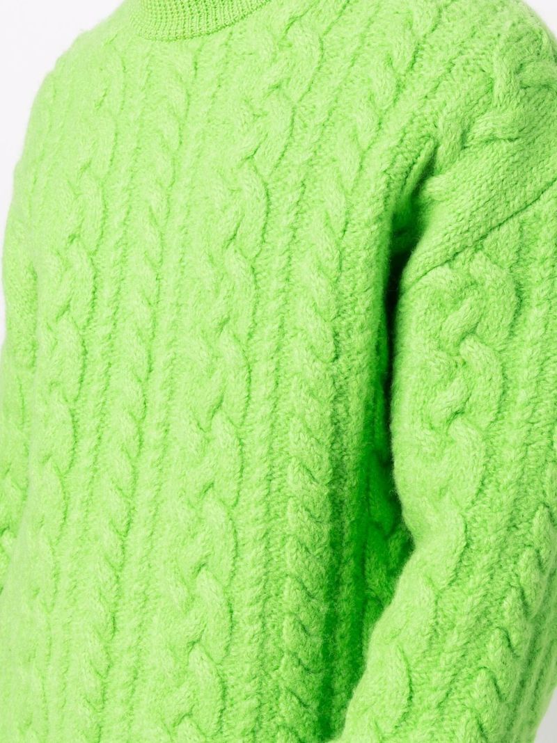 Green Cable-knit Sweater