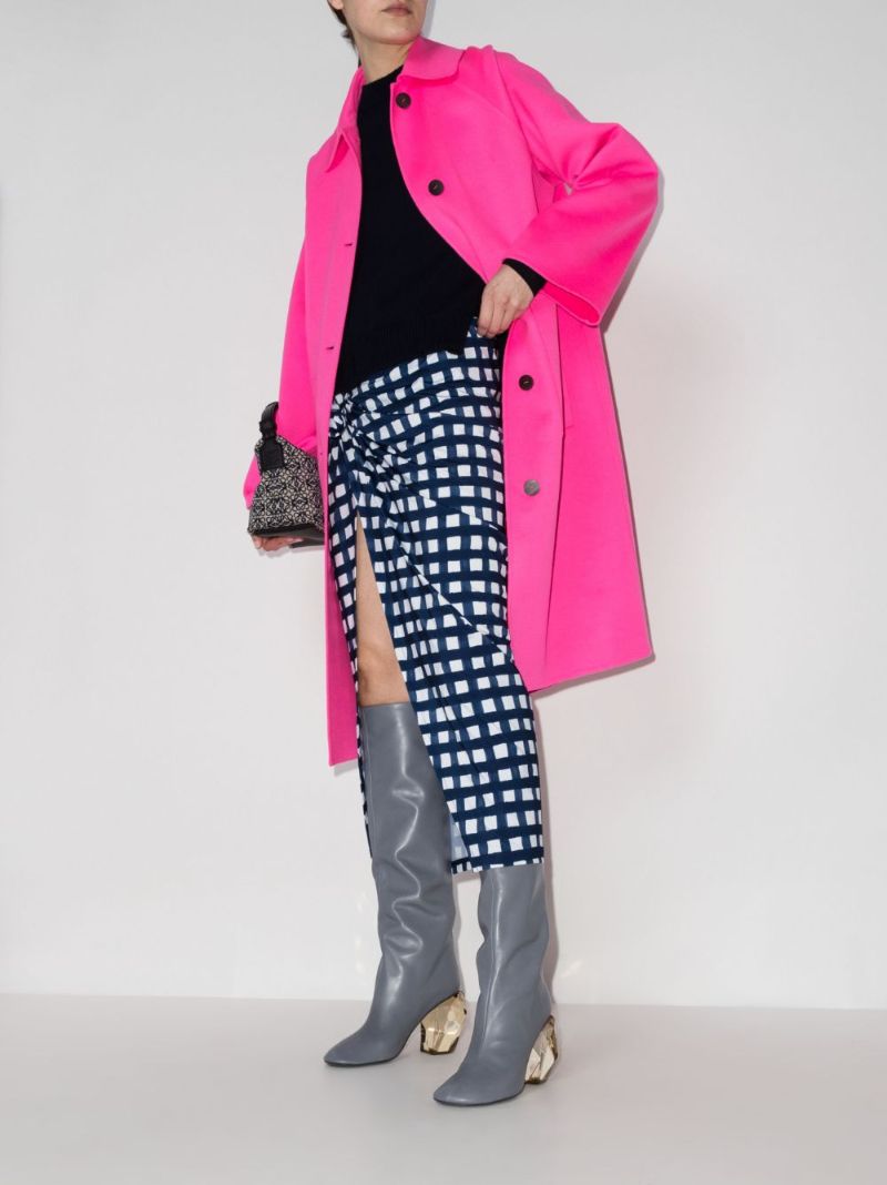 Pink Wool-cashmere Coat