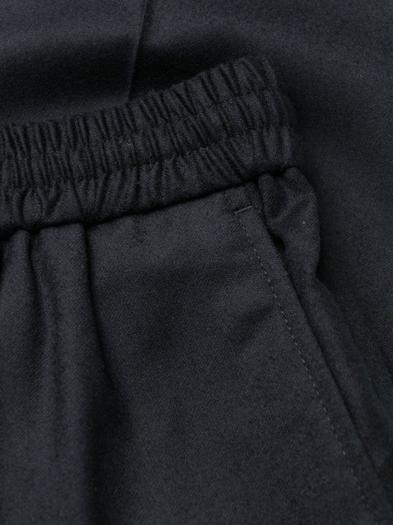 Black Tapered Wool Trousers