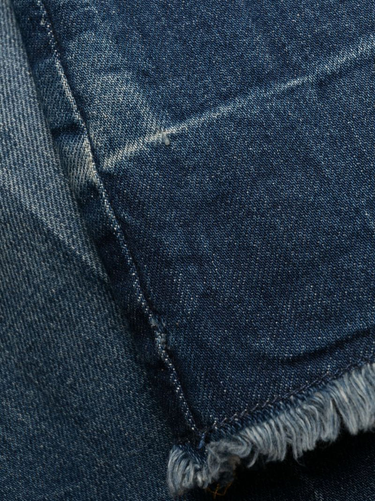 Blue Flared Cropped Jeans