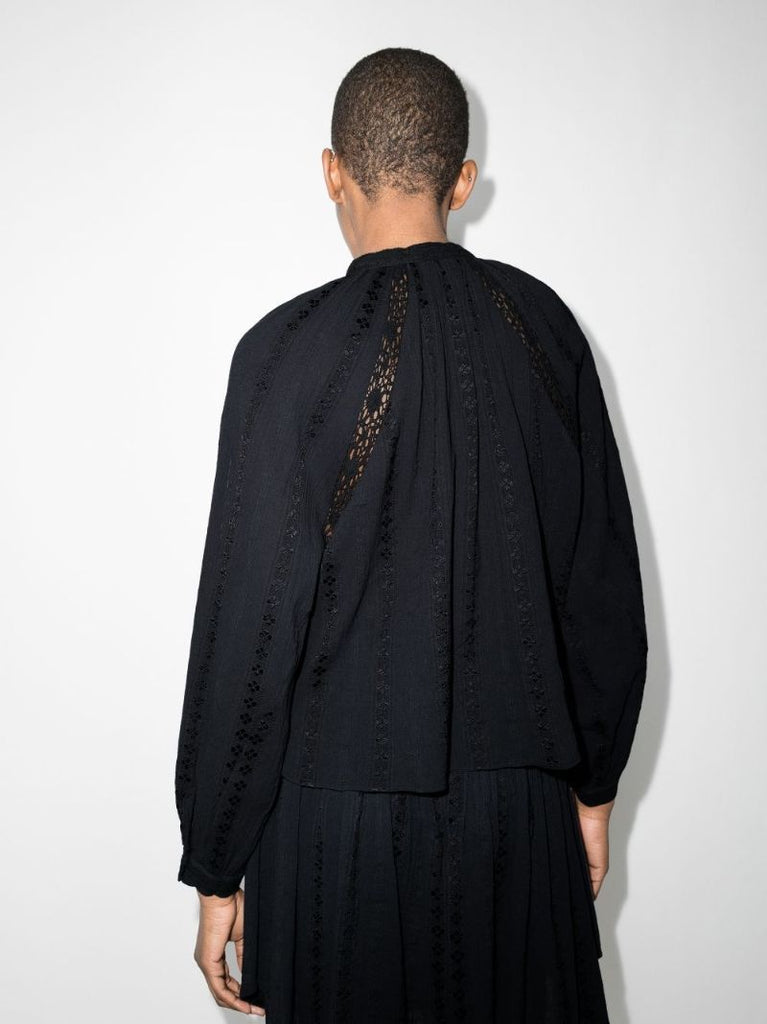 Janelle Lace Insert Blouse