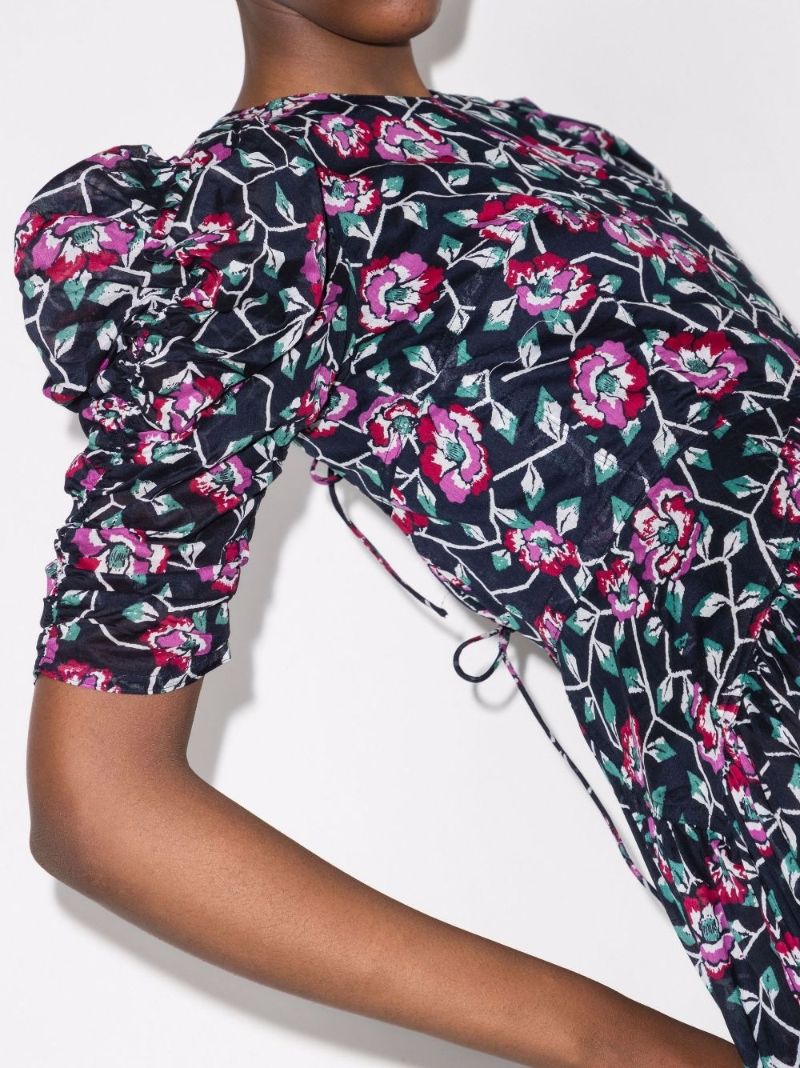 Sichelle Floral Print Cotton Maxi Dress