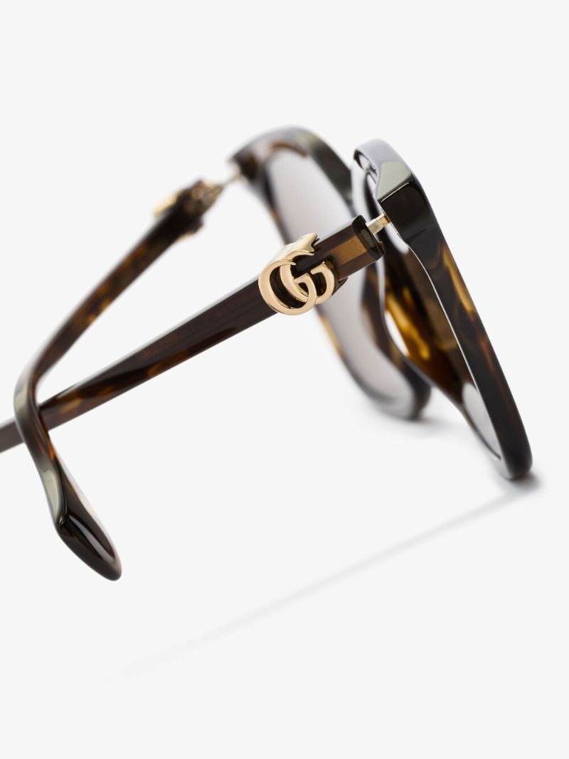 Brown Oversized Round Sunglasses