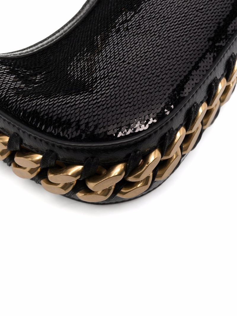 Black Frayme Sequin Shoulder Bag