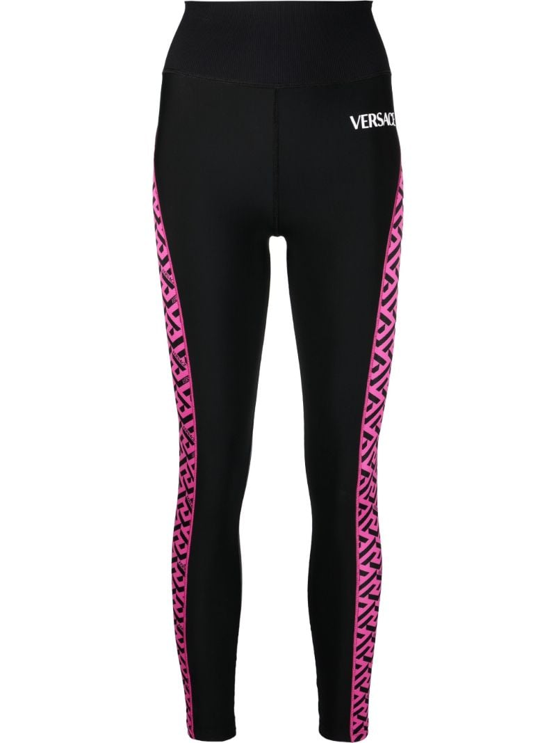 Black Greca Signature Gym Leggings