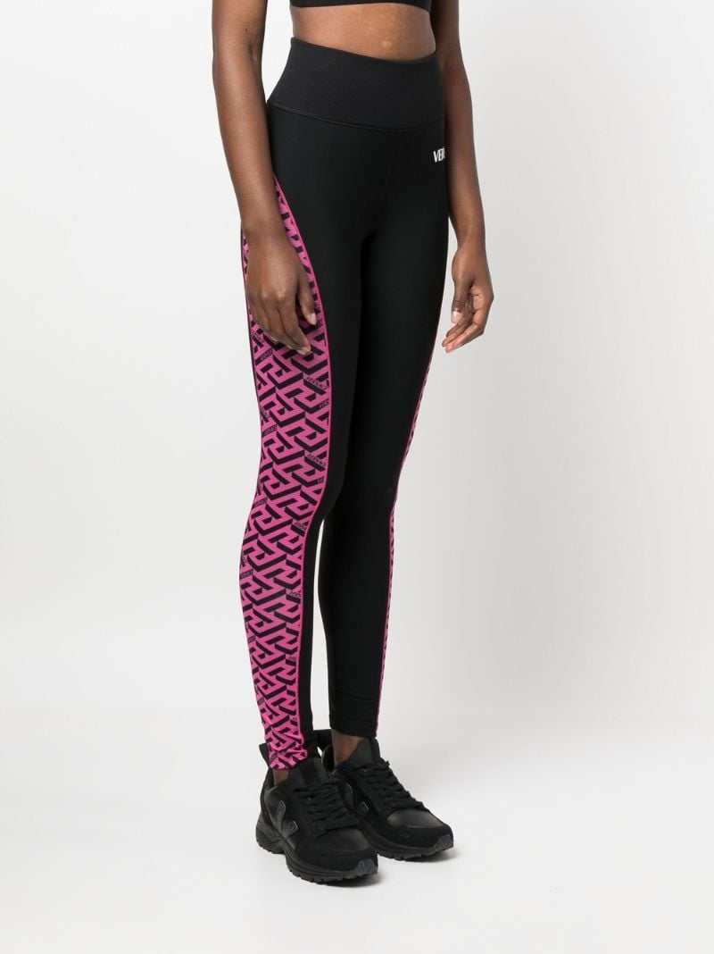 Black Greca Signature Gym Leggings