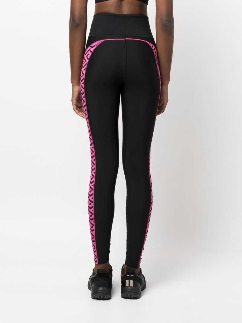 Black Greca Signature Gym Leggings