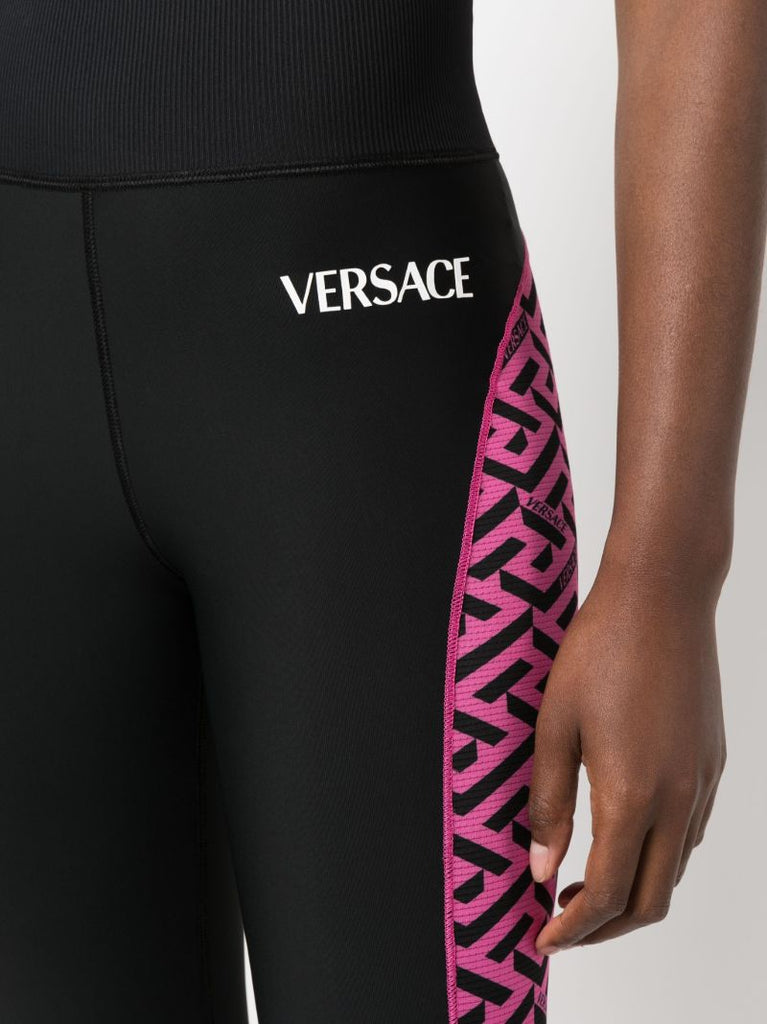 Black Greca Signature Gym Leggings