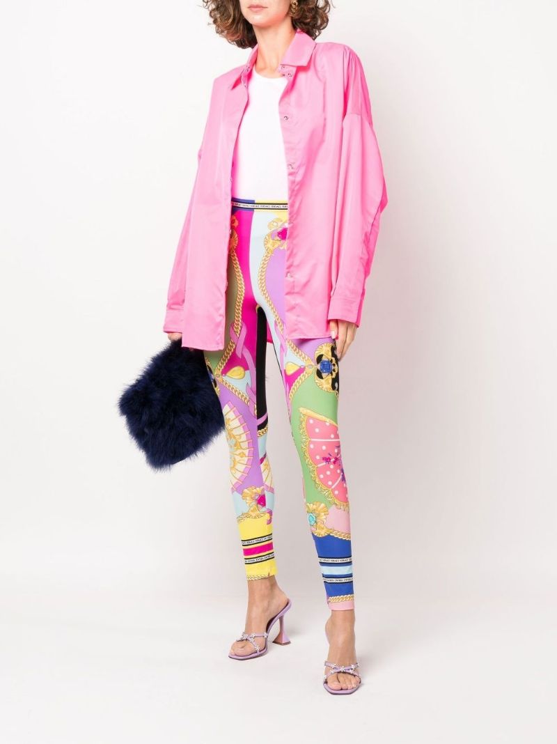 Blue I Ventagli Leggings