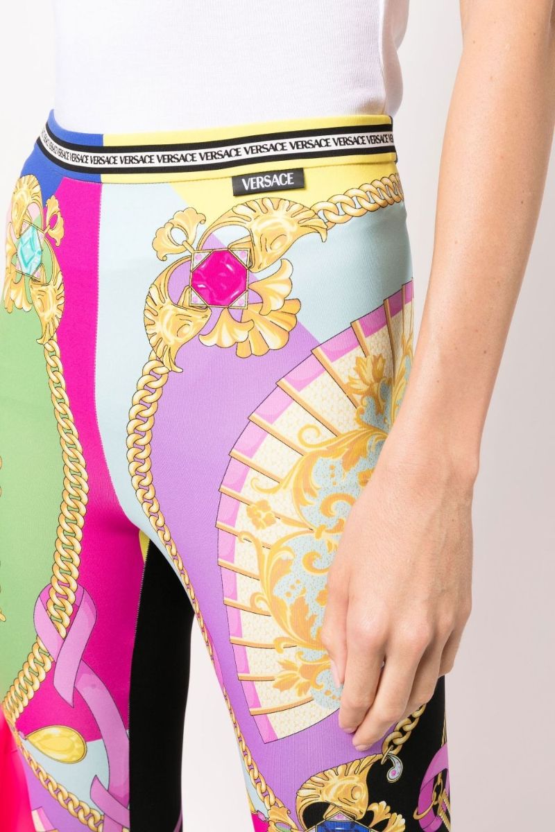 Blue I Ventagli Leggings
