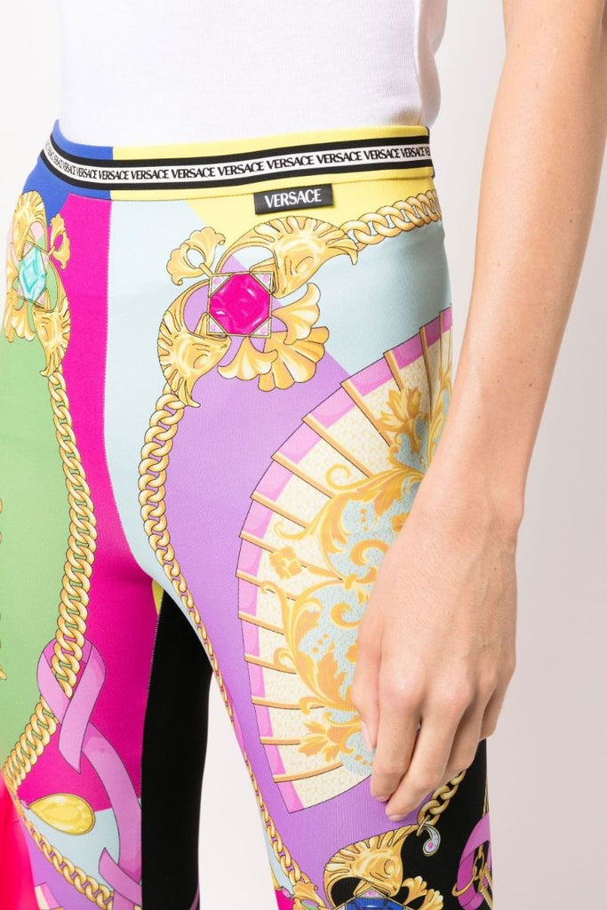 Blue I Ventagli Leggings