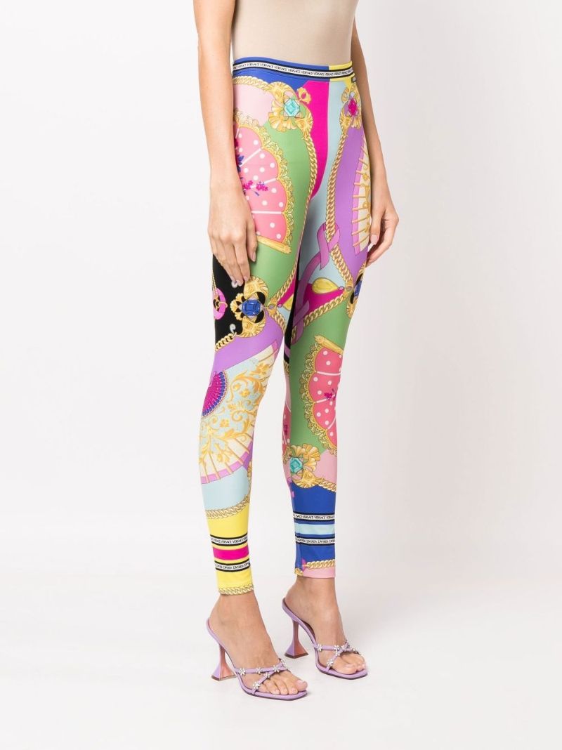 Blue I Ventagli Leggings