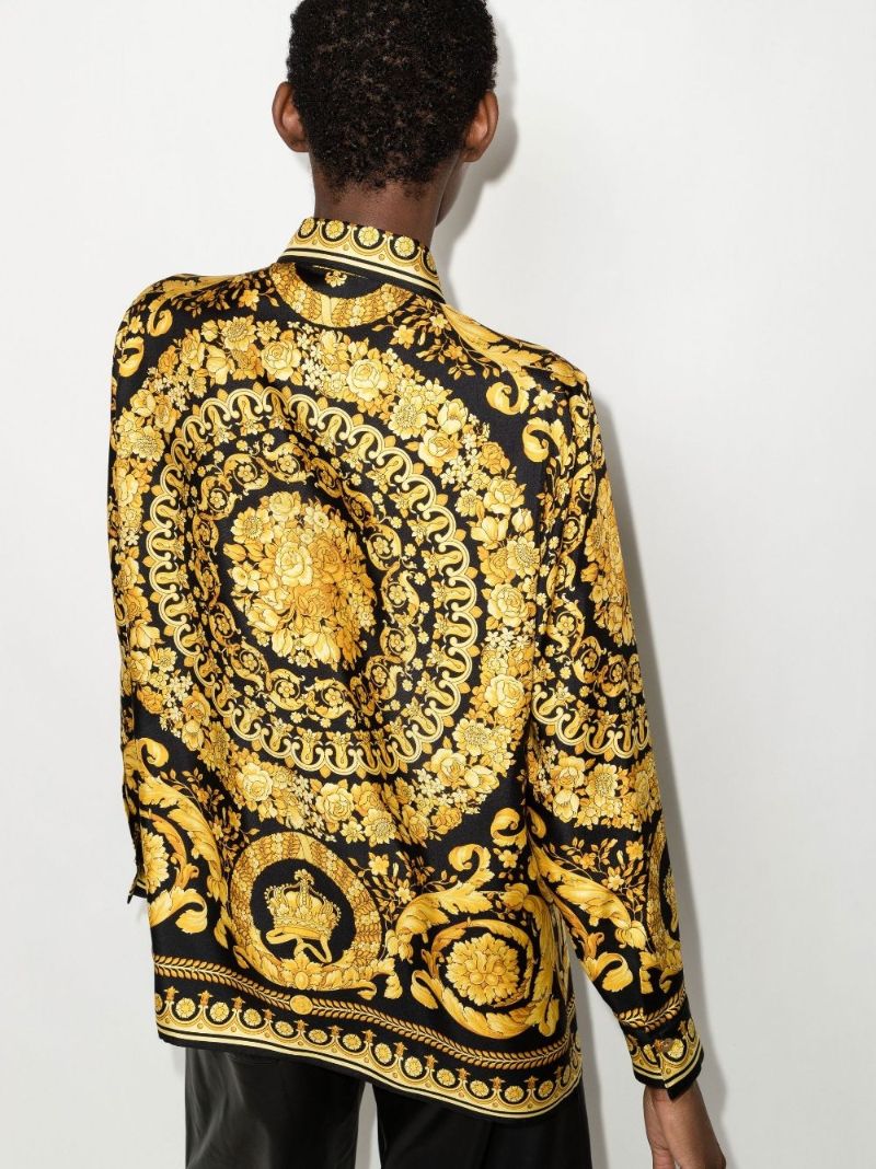 Black Barocco Silk Shirt