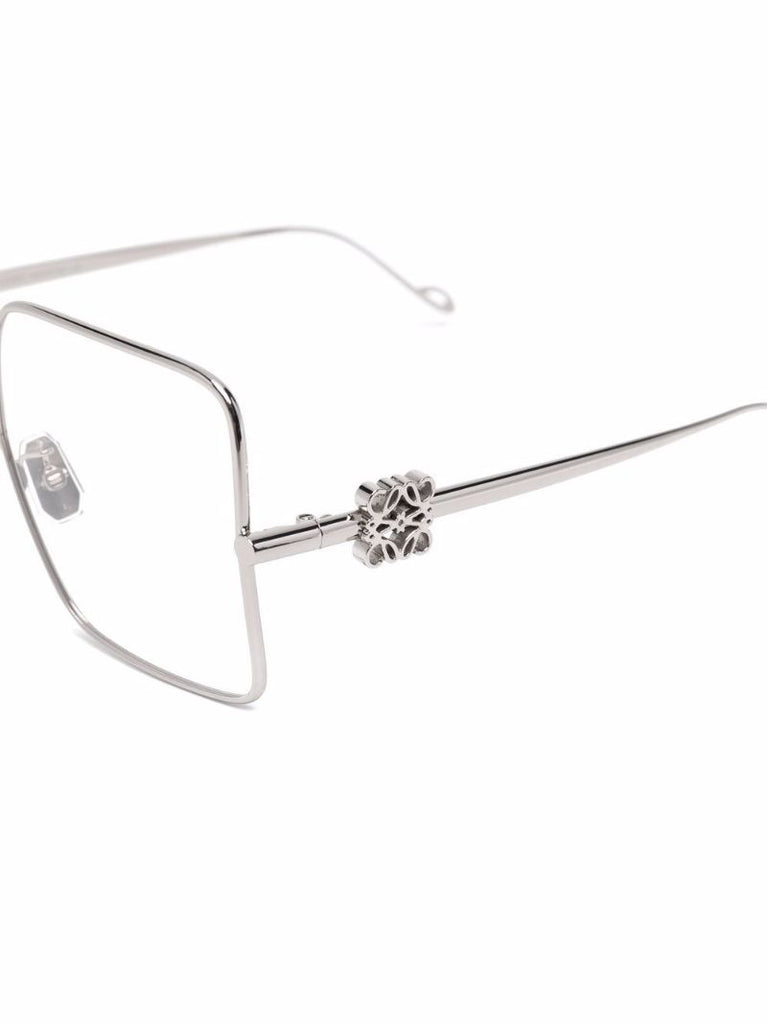 Silver-tone Oversized Square Optical Glasses