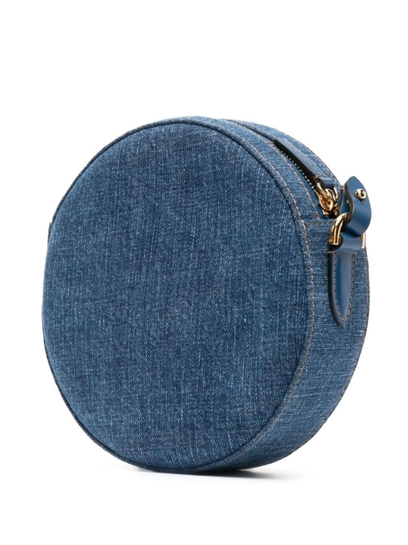 Blue La Medusa Denim Cross Body Bag