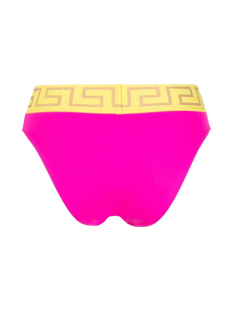 Pink and Yellow Greca Border Bikini Bottoms