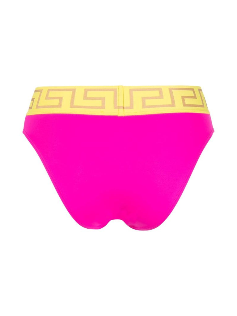 Pink and Yellow Greca Border Bikini Bottoms