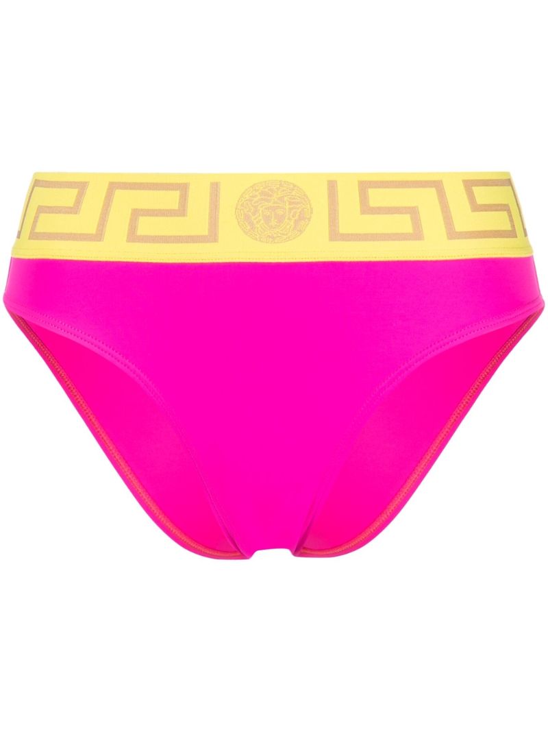 Pink and Yellow Greca Border Bikini Bottoms