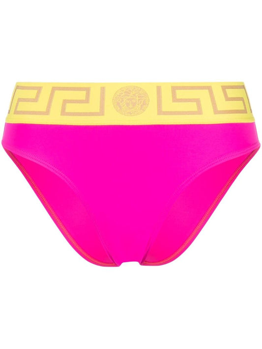 Pink and Yellow Greca Border Bikini Bottoms