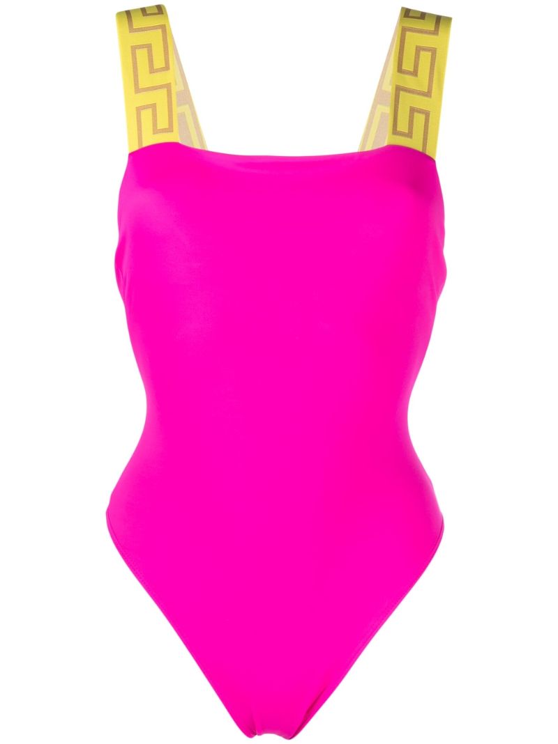 Pink Greca Border Swimsuit