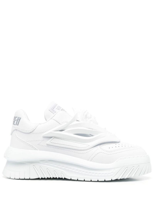 White Odissea Leather Slip-on Sneakers