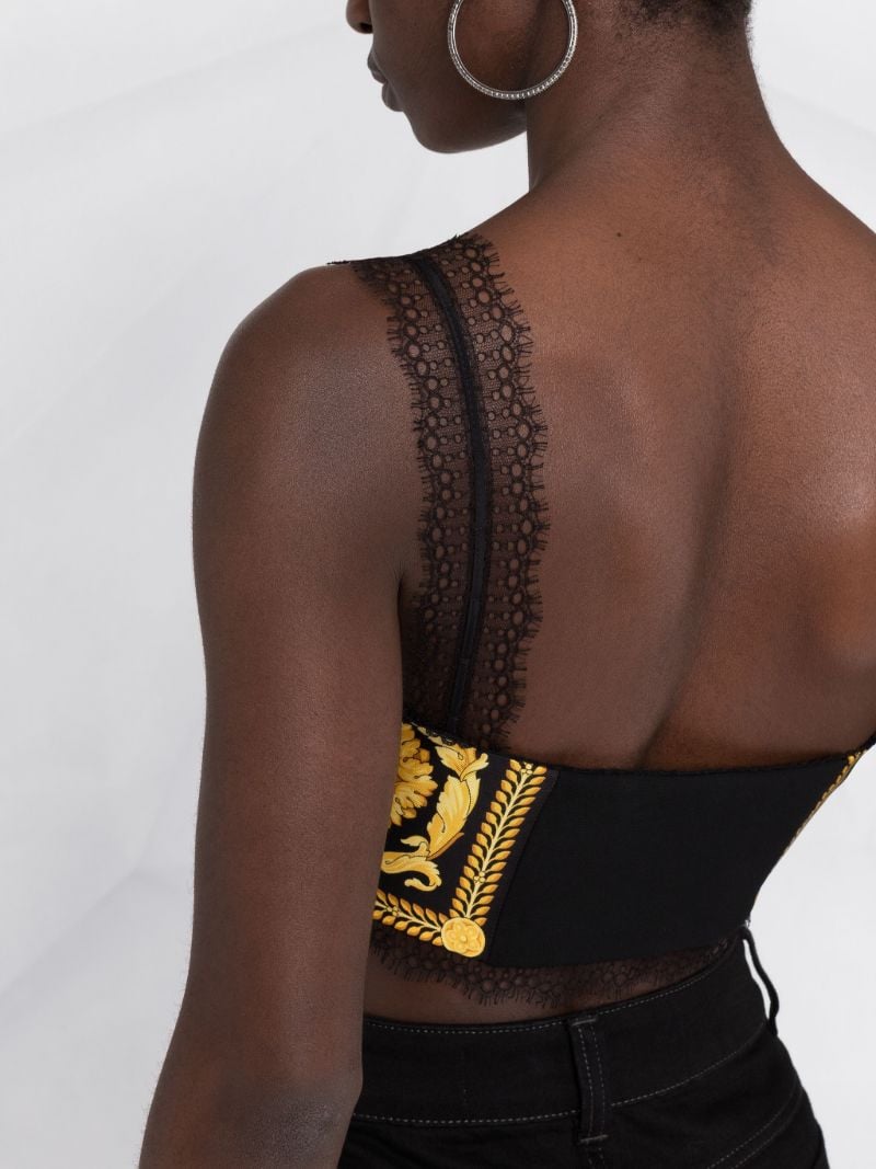 Black Barocco Print Bralette