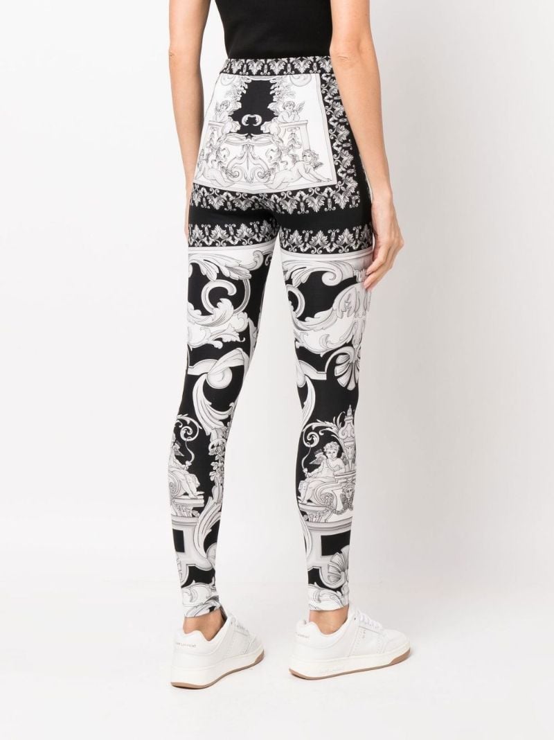 Black Silver Baroque Leggings