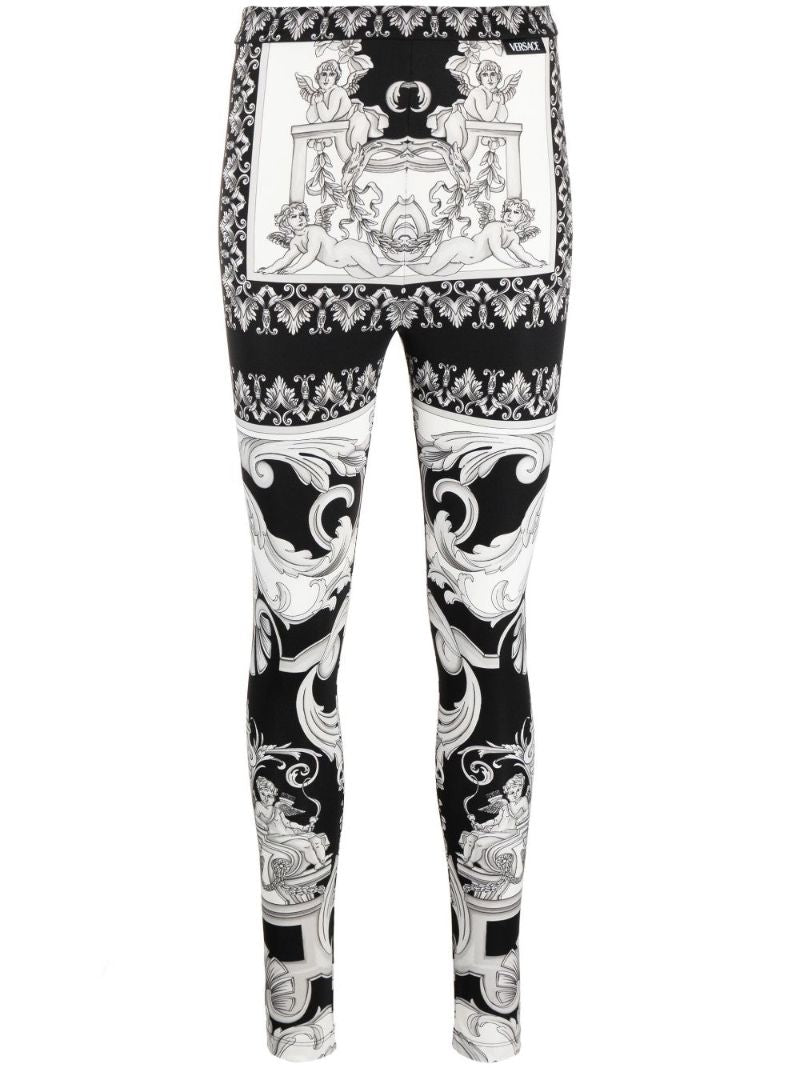 Black Silver Baroque Leggings