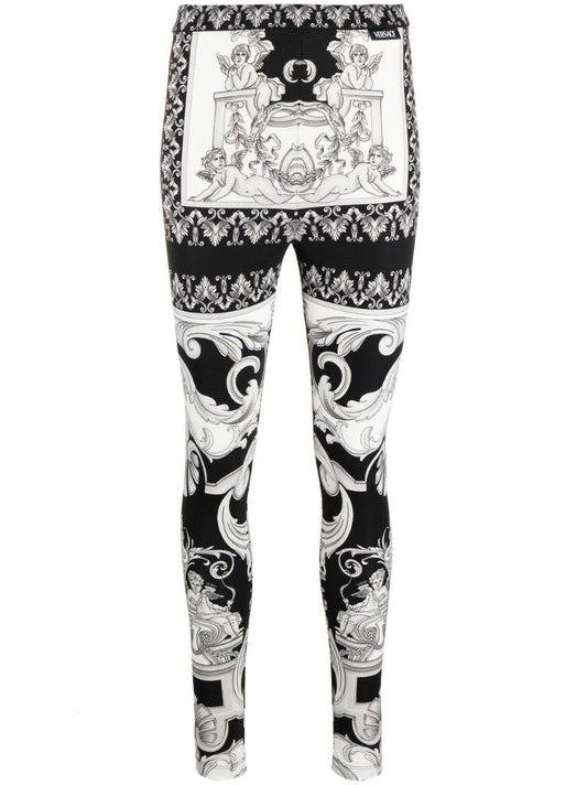 Black Silver Baroque Leggings