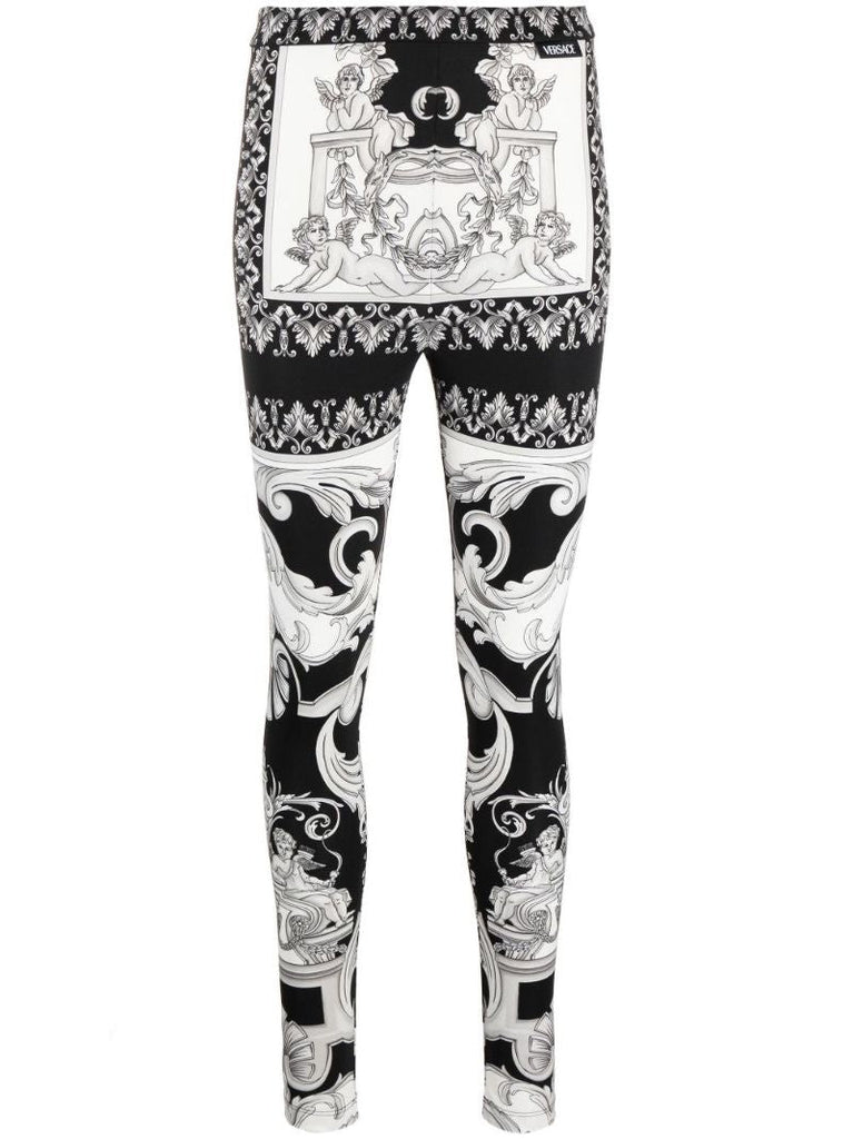 Black Silver Baroque Leggings
