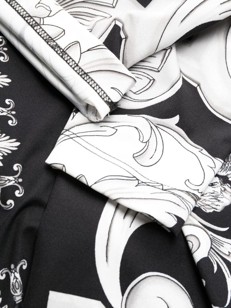 Black Silver Baroque Leggings