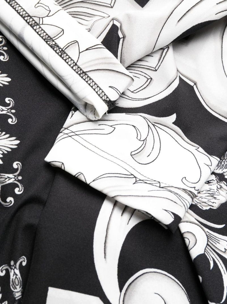 Black Silver Baroque Leggings