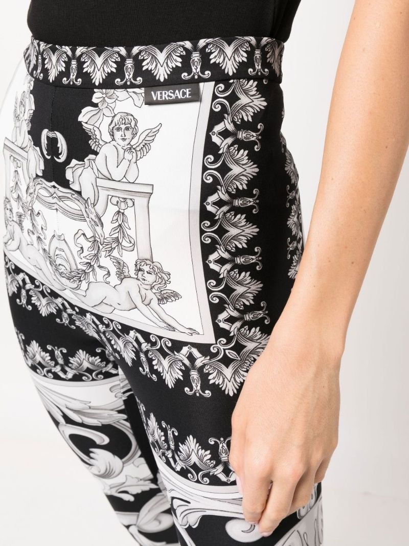 Black Silver Baroque Leggings