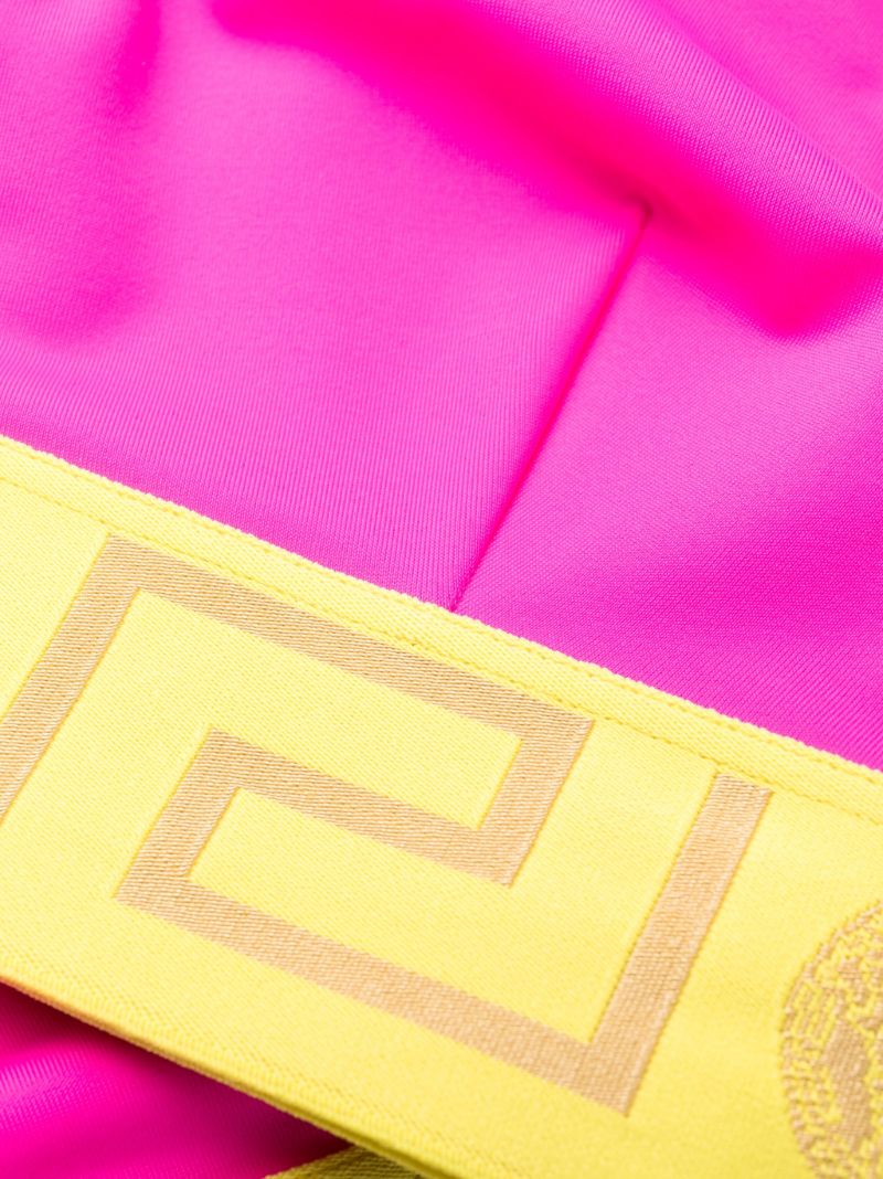 Pink Greca Triangle Bikini Top