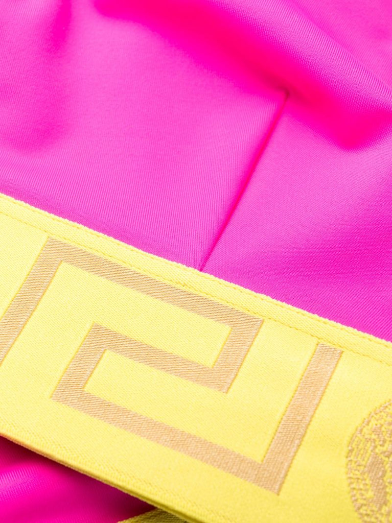 Pink Greca Triangle Bikini Top