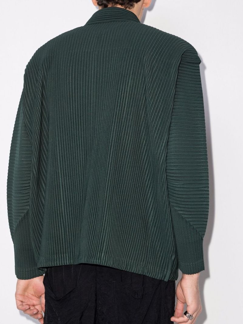 Bending Pleats Shirt Jacket