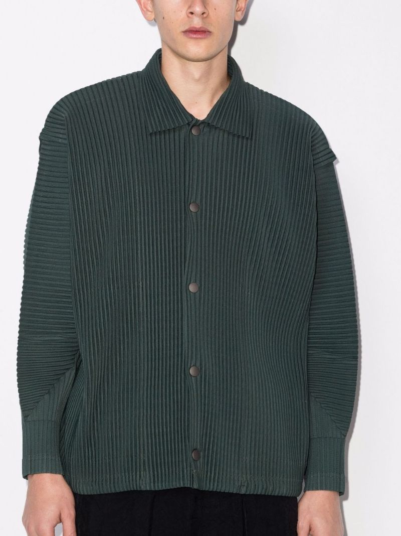 Bending Pleats Shirt Jacket