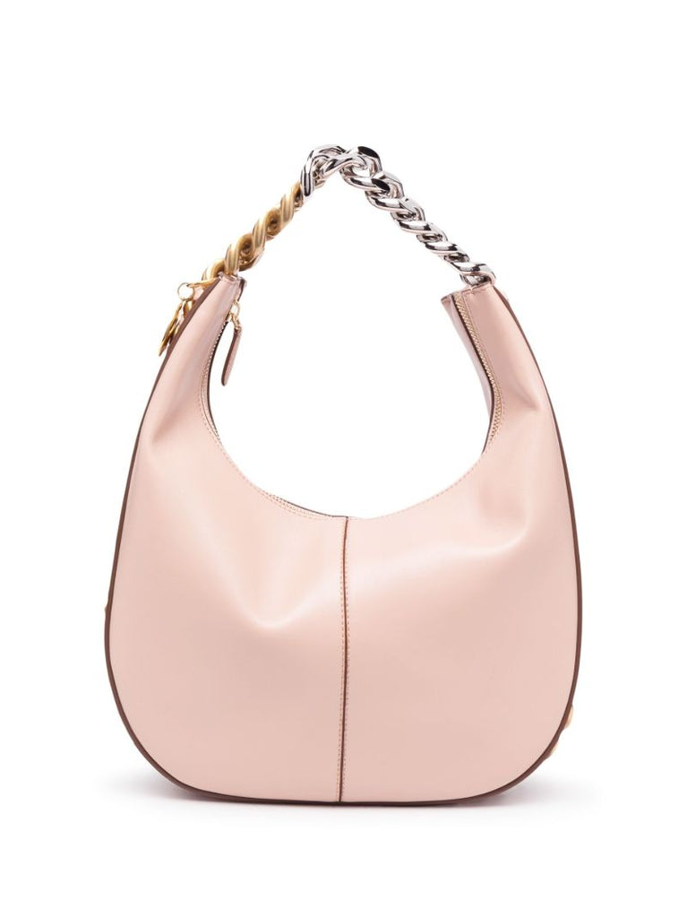 Pink Frayme Small Faux Leather Shoulder Bag