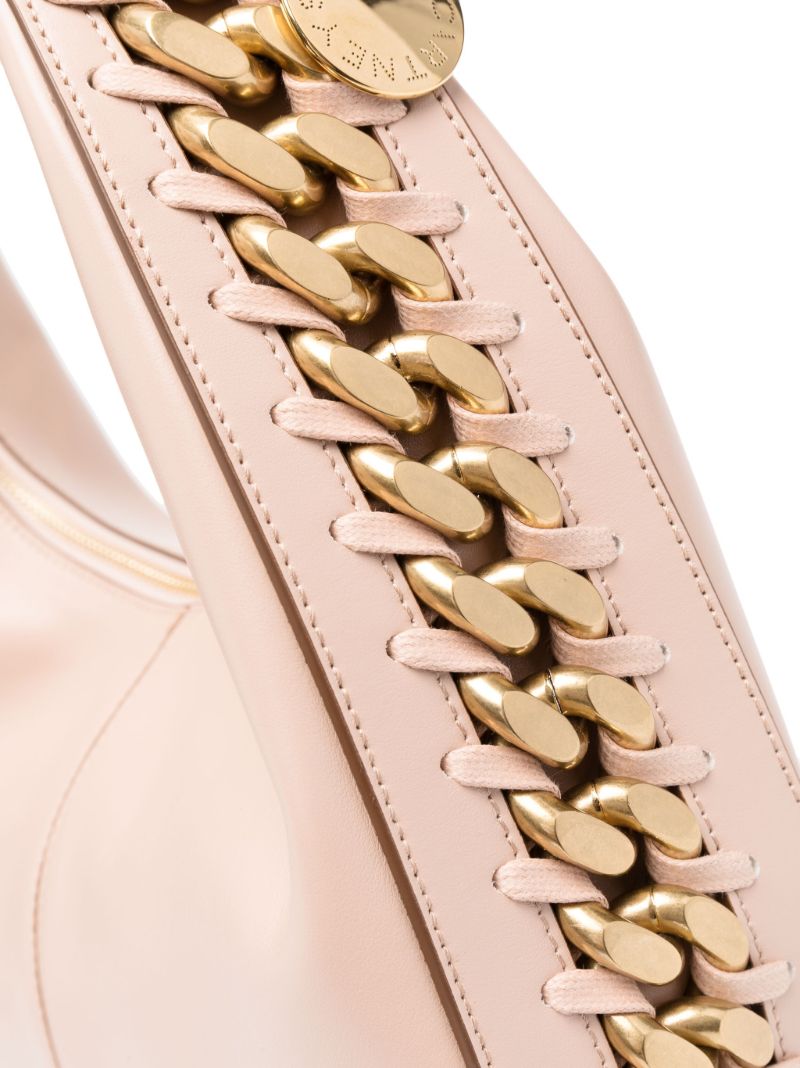 Pink Frayme Small Faux Leather Shoulder Bag