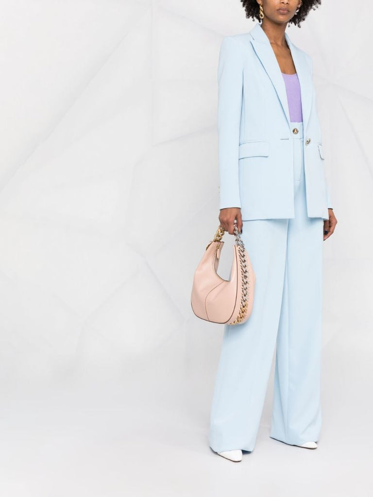 Pink Frayme Small Faux Leather Shoulder Bag