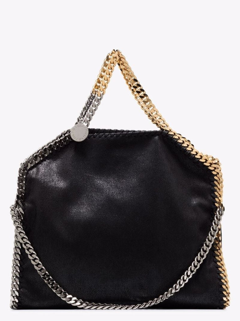 Black Falabella Large Faux Leather Tote Bag