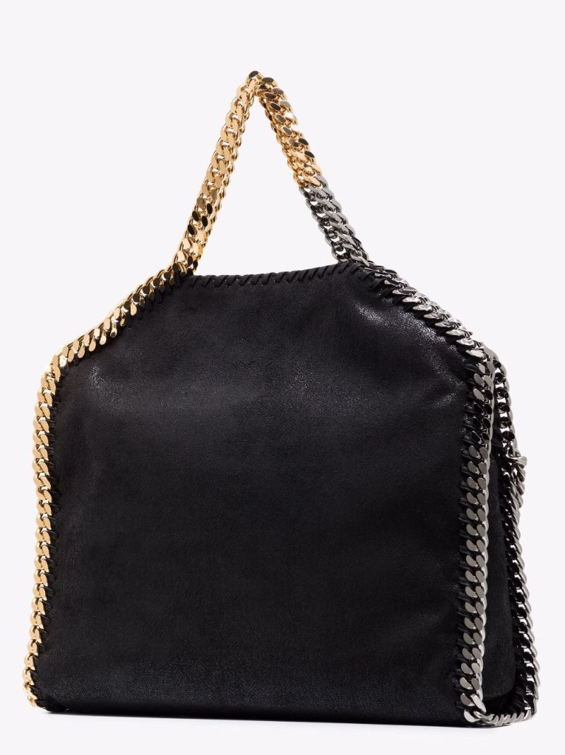 Black Falabella Large Faux Leather Tote Bag