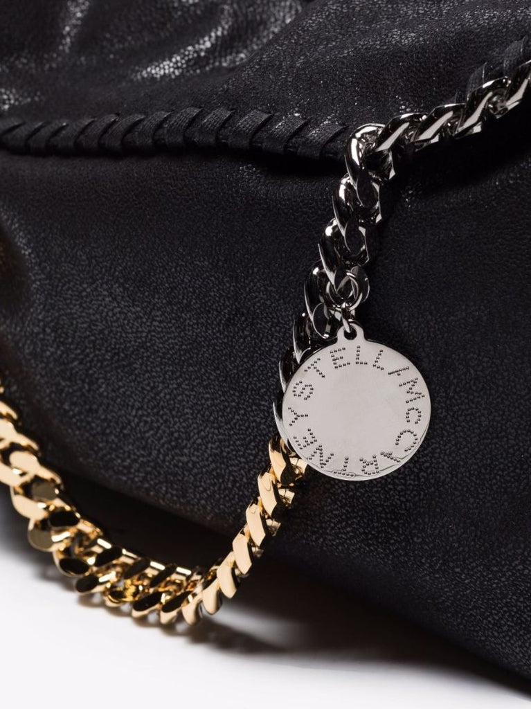 Black Falabella Large Faux Leather Tote Bag