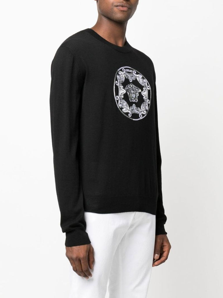 Black Medusa Wool Sweater