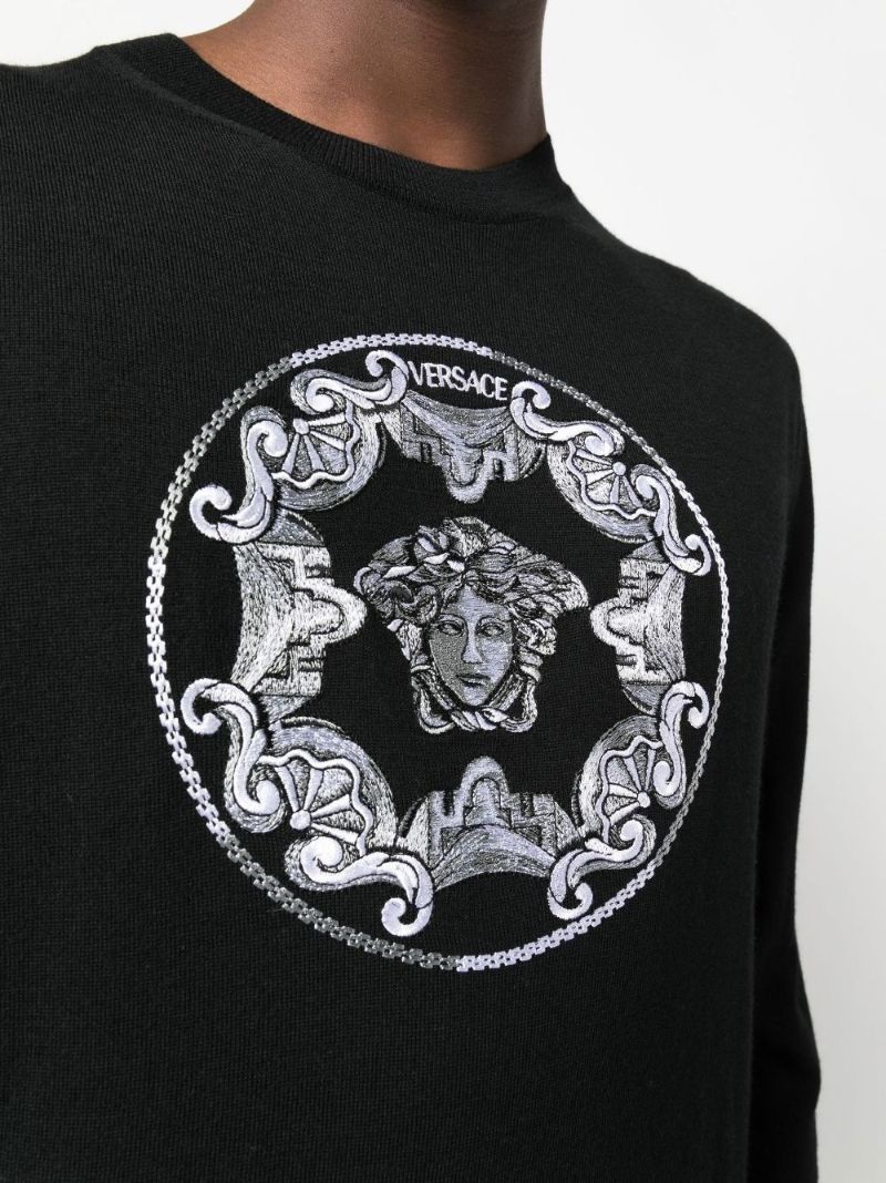 Black Medusa Wool Sweater